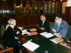 21 December 2012 IAO delegation members in meeting with the manager of the Serbian department of the International Public Fund of Unity of the Orthodox Peoples